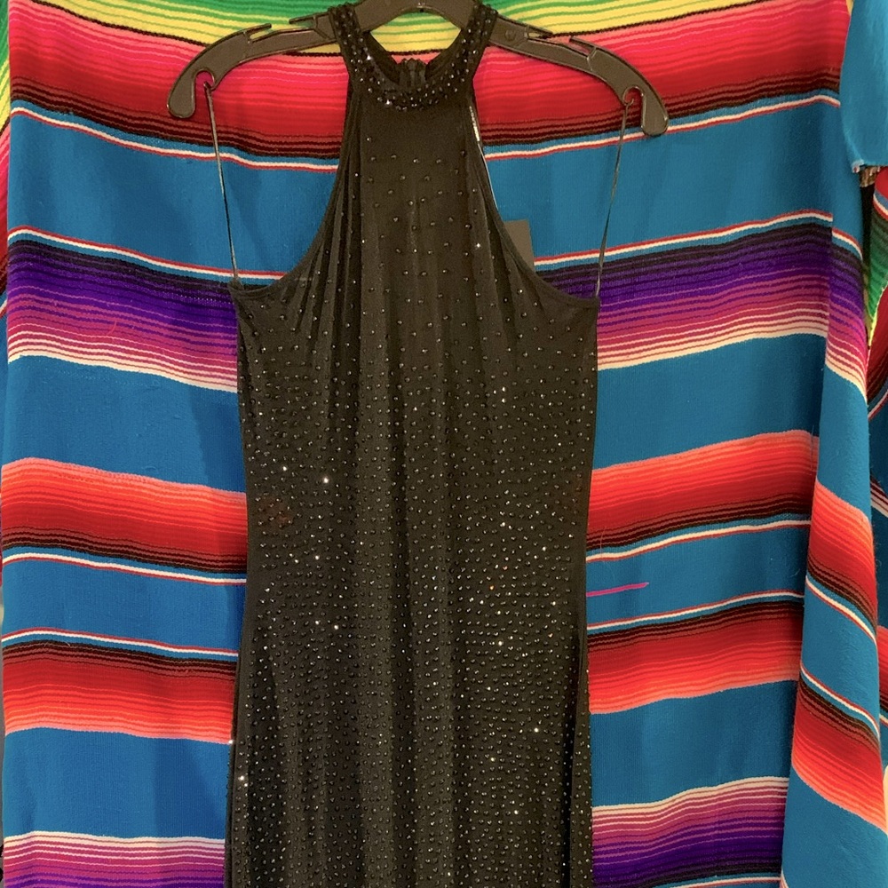 Fashion Nova Sheer Rhinestone Dress (Maternity)